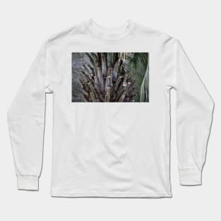 Bluebird Perched On Palm Tree Long Sleeve T-Shirt